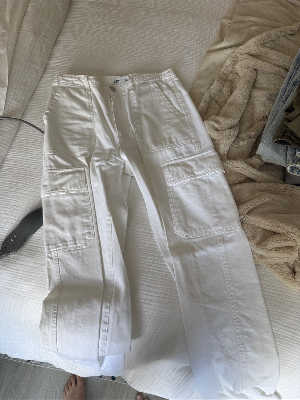 White Cargo Pants
